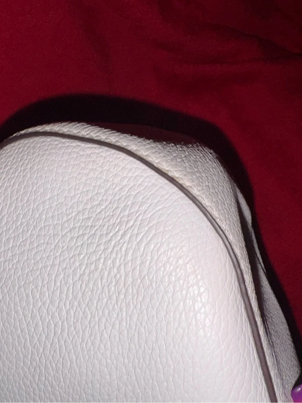 Michael Kors White Pebbled Leather Shoulder Bag